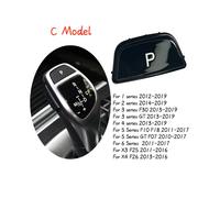 (For left hand drive, C Model Bright Black) ABS Car GearShift Knob P UNLOCK Button Switch Cover Fit For BMW 1 2 3