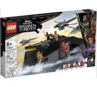 For Lego 76214 War on Water - Ship, Black Panther Boat - with 5 minifigs Super Heros Movie - Building Game and Card Set