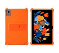 For Lenovo Idea Tab Plus 12.1 inch TB-361FU Tablet Silicone Case - Kids Friendly Shockproof Silicone Soft Shock Proof Protective Cover with PC Adjustable Stand (Orange)
