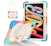 for Lenovo Idea Tab Pro Gen 2 (TB390)/Xiaoxin Pro 13"/Xiaoxin Pro GT 13" Shockproof Kids Case,360 Degree Rotating Handle Stand Heavy Duty Silicone Case,Kickstand & Shoulder Strap,Colorful Blue
