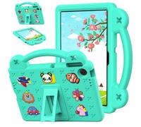 for Lenovo Tab 10.1 inch Case 2025, For Lenovo Tab 10.1 (TB-311FU/TB-311XU) Kids Friendly, Handle with Stand, Cute DIY Cartoon, EVA Foam Lightweight Shockproof Tablet Cover, Green