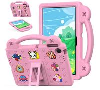 for Lenovo Tab 10.1 inch Case 2025, For Lenovo Tab 10.1 (TB-311FU/TB-311XU) Kids Friendly, Handle with Stand, Cute DIY Cartoon, EVA Foam Lightweight Shockproof Tablet Cover, Pink