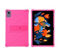 For Lenovo Tab K12 TB-361FU 12.1 inch 2025 Tablet Silicone Case - Kids Friendly Shockproof Silicone Soft Shock Proof Protective Cover with PC Adjustable Stand (Rose)