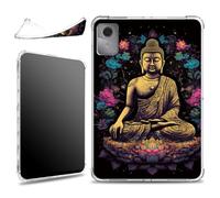 for Lenovo Tab M11/ Tab K11 LTE 2024 TB-330FU/330XU 11 inch Case, Soft Lightweight Military-Grade Corners Shockproof Clear Case for Lenovo Tab M11, Buddha Flowers