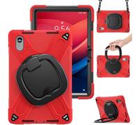 for Lenovo Tab M11/Xiaoxin Pad 2025/2024/K11 Shockproof Kids Case,360 ° Rotating Handle Stand Bracket Heavy Duty Rugged Cover,[Kickstand] [Shoulder Strap] (Red)