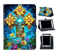 for Lenovo Tab M9 Case 9 Inch 2023 / Tablet Nook 9" (2024),360 Degree Rotating Case Protective Cover with Kickstand and with Magnetic Closure,for Lenovo M9 Tablet Case 9",Colorful Chrysanthemum