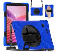 for Lenovo Tab S10 10.1 TB-311XU/K10C TB-311FU 2025 Shockproof Case,Three-in-one Shatter-Resistant Shell, 360 Degree Rotating Multi-Function Grip Bracket (Blue)