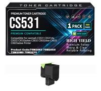 For Lexmark CS531dw CX532adwe CS632dwe CX635adwe Toner Cartridges 75M20K0 75M20C0 75M20M0 75M20Y0 Toner for Lexmark CS531 CS632 CX532 CX635 Printers with chip
