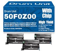 For Lexmark MS410 MS415 Drum Unit Compatible 50F0Z00 Imaging Drum High Yield for Lexmark MS310 MS312 MS315 MS510 MS610 MX310 MX410 MX510 MX511 MX610 MX611,3PC-Black