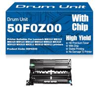For Lexmark MS410 MS415 Drum Unit Compatible 50F0Z00 Imaging Drum High Yield for Lexmark MS310 MS312 MS315 MS510 MS610 MX310 MX410 MX510 MX511 MX610 MX611,1PC-Black