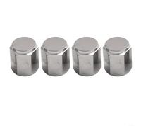 For Lexus CT200h ES350 LX570 RX350 IS350 Tire Pressure Valve Cap Set of 4, Silver