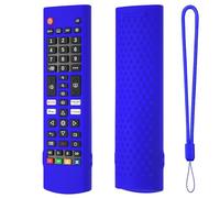 for LG TV Remotes Case, Silicone Remote Cover Protective Sleeve for LG AKB75095307 AKB75375604 AKB74915305 AKB75095302 AKB73715601 AKB Series TV Stick Anti-Slip Cover with Lanyard (Blue)
