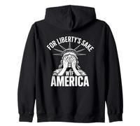 For Liberty's Sake WTF America Disappointed Miss Liberty Zip Hoodie