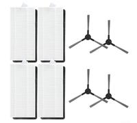 for liectroux X6 ZEDAR R600 Puron PR12 Pro Robot Vacuum Accessories Side Brushes and Filters for Deep Cleaning White(A)