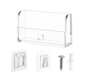 for liftmaster Remote Controller Holder Wall Mount Stand - Clear Acrylic Garage Door Opener Bracket Organiser Storage Solution for 893Max 9.1x5cm(Transparent)