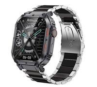for LIGE K57 Smart Watch Bands, Stainless Steel Metal Replacement Straps Compatible with LIGE K57 Smartwatch military 1.96 inches/KACLUT K57/ESFOE K57/Amazpro 1.96" Watch/SUNKTA LaNikar GaWear EIGIIS