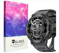 for LIGE Military Smart Watch Men K56 PRO Screen Protector, [3 Pack] 9H Tempered Glass Screen Protector Film Compatible with LIGE Military K56 PRO/MXDIGIT/BAROBKE K56 PRO/Tiomio/EIGIIS/Berrosy/GaWear