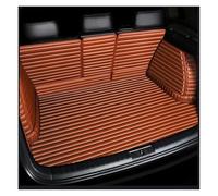 For Lincoln For Navigator 2018-2022 For Aviator For Corsair 2020-2022 Striped Leather Full Coverage Trunk Mat Interior Accessories Car Boot Mats(Brown,Type B)