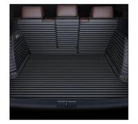 For Lincoln For Navigator For Aviator For Corsair 2020 2021 2022 Striped Leather Custom Full Coverage Car Trunk Mat Full Coverage Boot Protector(Black beige)