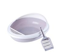 For Litter Box With And Shield For Toilet PP Detachable Design Semi-Enclosed Open Top Pet Open Litter Box With Shield