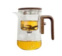 for loose - Professional quality transparent leaf water separation jug with wooden handle, steeper glass for | Apartment Place