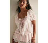 For Love & Lemons Grace Romper at Free People in Light Pink, Size: Small - female