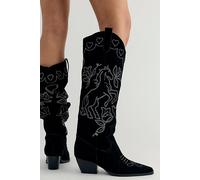 For Love & Lemons Winnie Western Boots Shoe at Free People in Black, Size: EU 37 - female