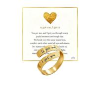 For Love - You Got Me I Got You Ring, Stainless Steel Couple Bond Ring, Adjustable Spiral Wrap Promise Rings for Valentine's Day Birthday Anniversary