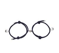 For Lovers Solemn Of Suction Love Alloy Bracelet A The Bracelets Hoop Earrings with Charms (Navy, One Size)