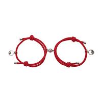 For Lovers Solemn Of Suction Love Alloy Bracelet A The Bracelets Hoop Earrings with Charms (Red, One Size)