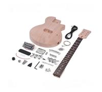 For LP Style Unfinished DIY Electric Guitar Kit Mahogany Body Neck Rosewood Fingerboard With Metal Bridge