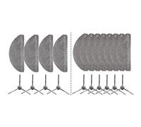 for Lydsto R1 for Edge Replacement Parts Kit with Microfiber Mop Pads and Side Brushes for Corner Cleaning, Compatible with Eve Rooks, R1D for Edge, for MiWhole M9 (B)