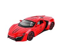 For Lykan Hypersport Fenyr 1:24 Metal Car Model Die Casting Simulated Sound And Light Collectible Decorative Gifts(Red)