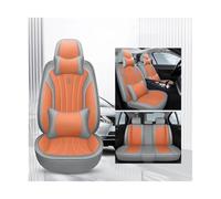 For M&EGANE 3 For VW For Passat B6 For W205 For BMW F10 For Suzuki For Swift Full Set Leather Seat Covers Car Universal Seat Covers For Cars(Gray orange A)