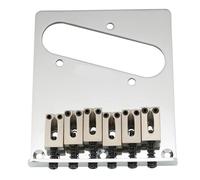 For M Series 52.5mm(2-1/16 inch) Guitar Bridge with 6 Modern Style Saddles for Tele Style Electric Guitar(Chrome)
