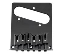 For M Series 52.5mm(2-1/16 inch) Guitar Bridge with 6 Modern Style Saddles for Tele Style Electric Guitar(Schwarz)