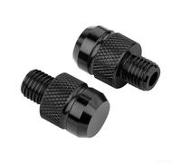 For M10 Mirror Hole Cap Motorcycle CNC Aluminium Right Hand Thread Black CNC Aluminium Rear View Mirror Cover for M10 Thread Screw Connection Motorcycle Hole Plug for M10 for Mirror Mounting Simple