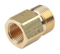 for m22 to G3/8 Brass Pressure Washer Adapter 400 Bar for m22 | Solid brass build, 400 bar rating, for m22 male input, G3/8 female output, leak-free seal