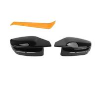 For M240i M440i I4 M50 M2 G87 M3 G80 M4 G82 G83 Carbon Fiber Look Black Rear View Side Mirror Replacement Cover Caps WEFOLCC(Bright Black)
