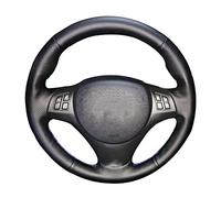 For M3 E90 E91 E92 E93 E87 E81 E82 E88 X1 E84 Car Steering Wheel Cover Black Artificial Leather Auto Accessories Styling(6-Red Blue)