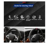 For M3 F87 M2 F80 F82 M4 2 M5 F12 F13 M6 F85 X5 M F86 X6 M F33 F30 Sport Suede Leather Car Steering Wheel Cover Steering Wheel Protector(Gray Thread)