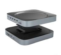 For Mac For Mini Hub with 4K60Hz USB-C USB-A TF Card Reader and M.2 NVMe S Enclosure for Efficient Desktop Organization and Storage Expansion