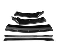 For Macan 2018-2021 Car Front Bumper Splitters Lip Body Kit Spoiler Side Skirts Extensions Accessories ABS Front Spoiler Lip(Matte Black)