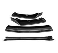 For Macan 2018-2021 Car Front Bumper Splitters Lip Body Kit Spoiler Side Skirts Extensions Accessories ABS Front Spoiler Lip(Carbon Fiber Look)