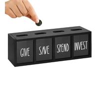 For - Magnetic Suction Wooden Wall Mounted Money Container Standard Size Gift for Home, Bedroom, School, Office, Birthday, Party