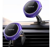 for MagSafe Car Mount Charger, 15W Fast Charging Magnetic Wireless Car Charger Phone Holder Mount Fits iPhone 15 Pro Max Plus 14 13 12 Mini MagSafe Case - Purple