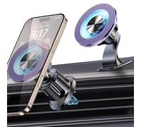 for MagSafe Car Mount Magnetic Phone Holder for Car [2025 Upgraded 22X Magnets & Double-Hooks] Phone Holders for Your Car Stand for Dashboard Vent GPS for iPhone 16/15/14/13/12 Android-Purple