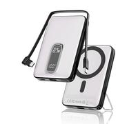 for MagSafe Power Bank fast charging, Magnetic Portable Charger for iPhone | 22.5W 10000mAh, Built-in USB-C, Foldable Stand, 14N Magnetic Hold, 4-Device Wireless, LED Display, Pocket, for iPhone 12-17