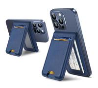 For Magsafe Wallet Stand, Strongest Magnetic Wallet for iPhone 16/15/14/13/12 Series, Magnetic Card Holder with Adjustable Stand, ID Window, 6 Cards Holder, Vegan Leather, RFID Blocking, Navy Blue