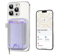 for MagSafe Wallet Women, Works with Apple Find My, Magnetic Wallet for iPhone 16/15/14/13/12 Series, Zipper Accordion Credit Card Holder, RFID Blocking, Lilac